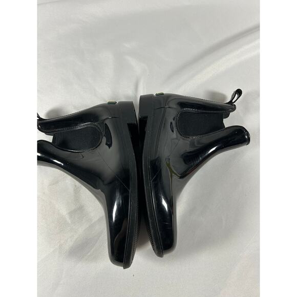 Lauren Ralph Lauren Tally Bo Rai Women SZ 7 Chelsea Style Ankle Boots Black Rain - Picture 4 of 9